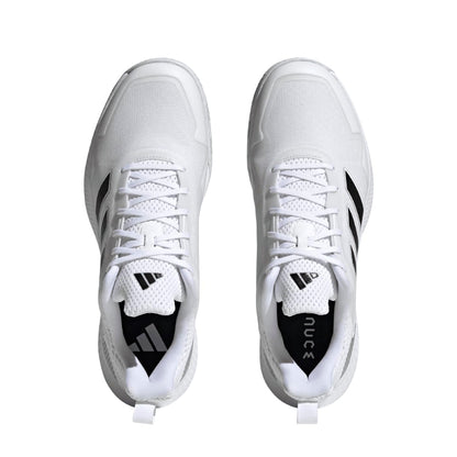Adidas Men's Defiant Speed Tennis Shoe (Cloud White/Core Black/Matte Silver)