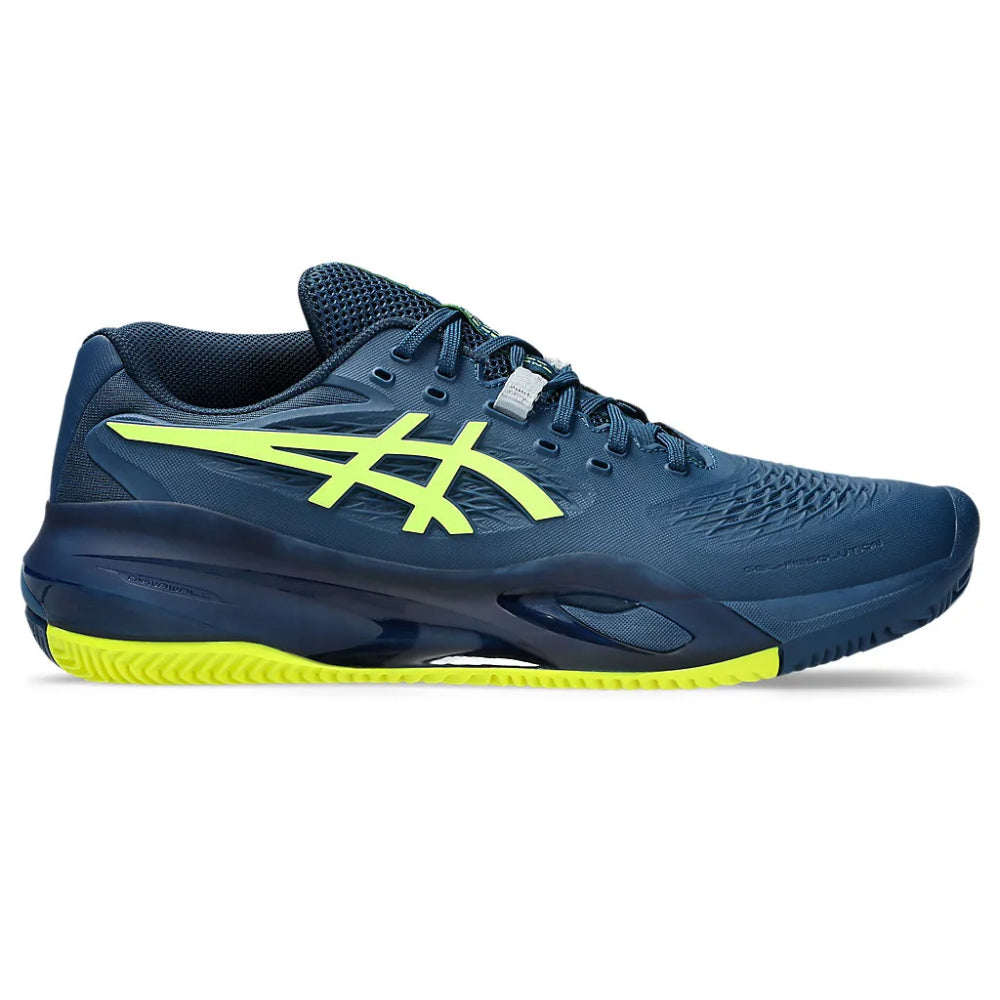 ASICS Men's Gel-Resolution X Clay Tennis Shoe (Mako Blue/Safety Yellow)