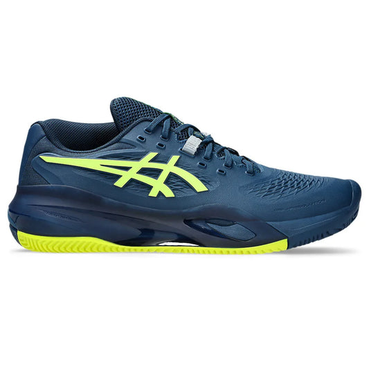 ASICS Men's Gel-Resolution X Clay Tennis Shoe (Mako Blue/Safety Yellow)