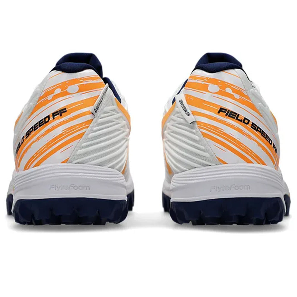 ASICS Men's Field Speed FF Hockey Shoes (White/Stadium Orange)