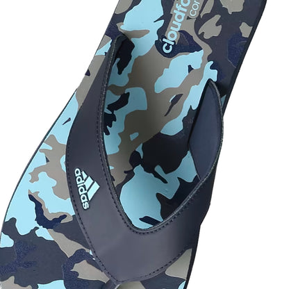 Adidas Men's Cloudfoam M Slipper (Navy/Dove Grey/Tech Indigo/Blue)