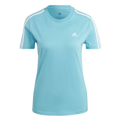 Adidas Women's 3 Stripes Tee (Pre Blue)