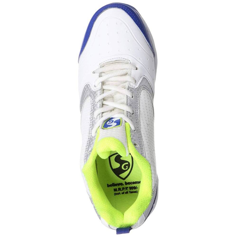 SG Unisex Scorer 4.0 Cricket Shoe (White/Blue/Lime)