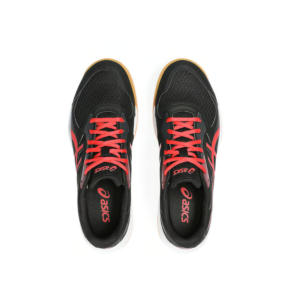 asics Upcourt 5 best badminton Black,Classic Red Shoes