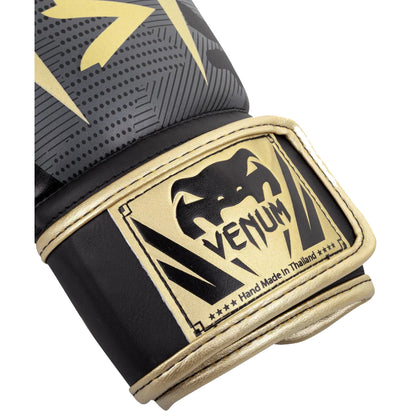 Venum Elite Boxing Gloves (Dark Camo/Gold)