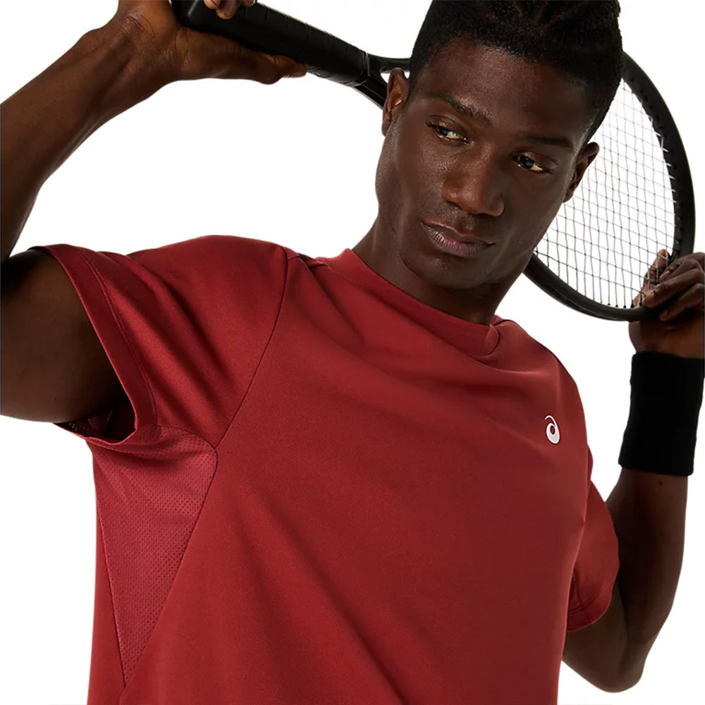 ASICS Men's Court SS Top (Burnt Red)