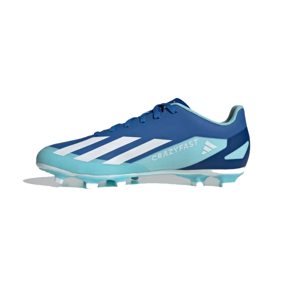 Adidas Men's X Crazyfast.4 Flexible Ground Football Shoe (Bright Royal/White/Solar Red)