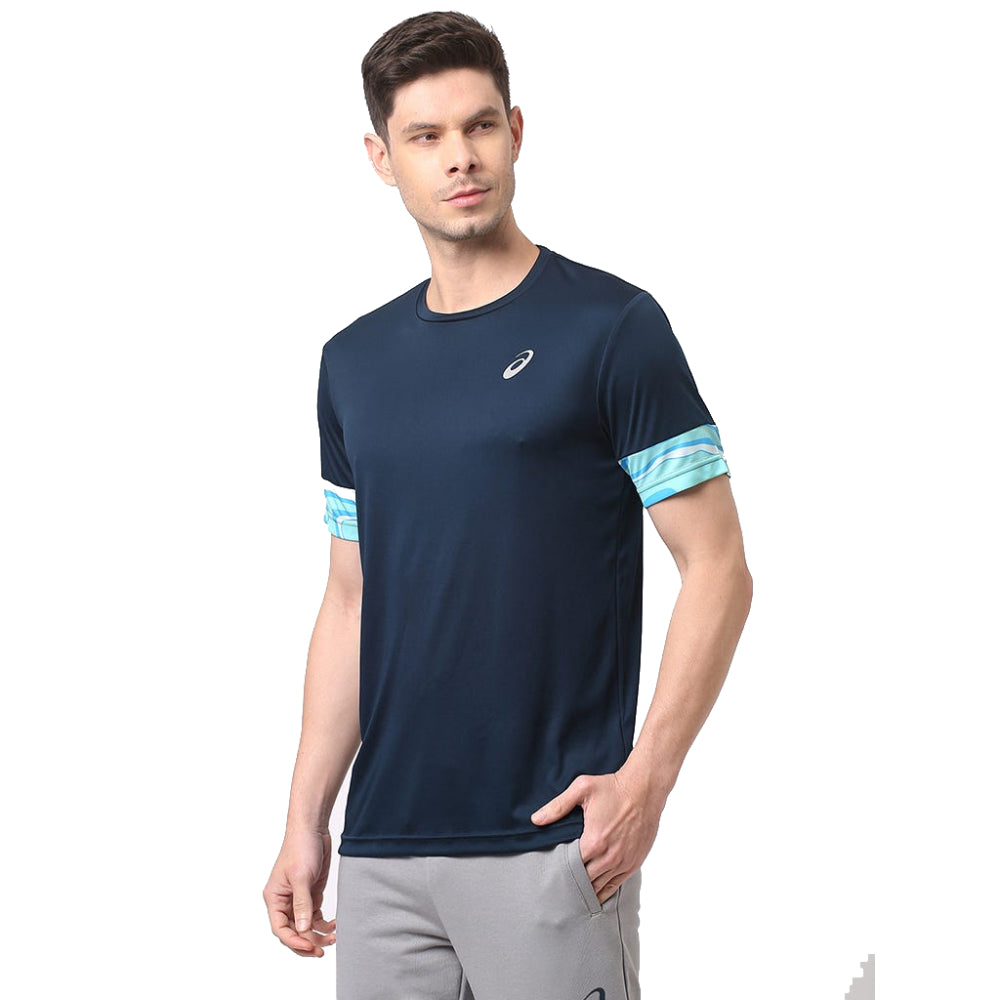 ASICS Men's Print Panel Top (French Blue)