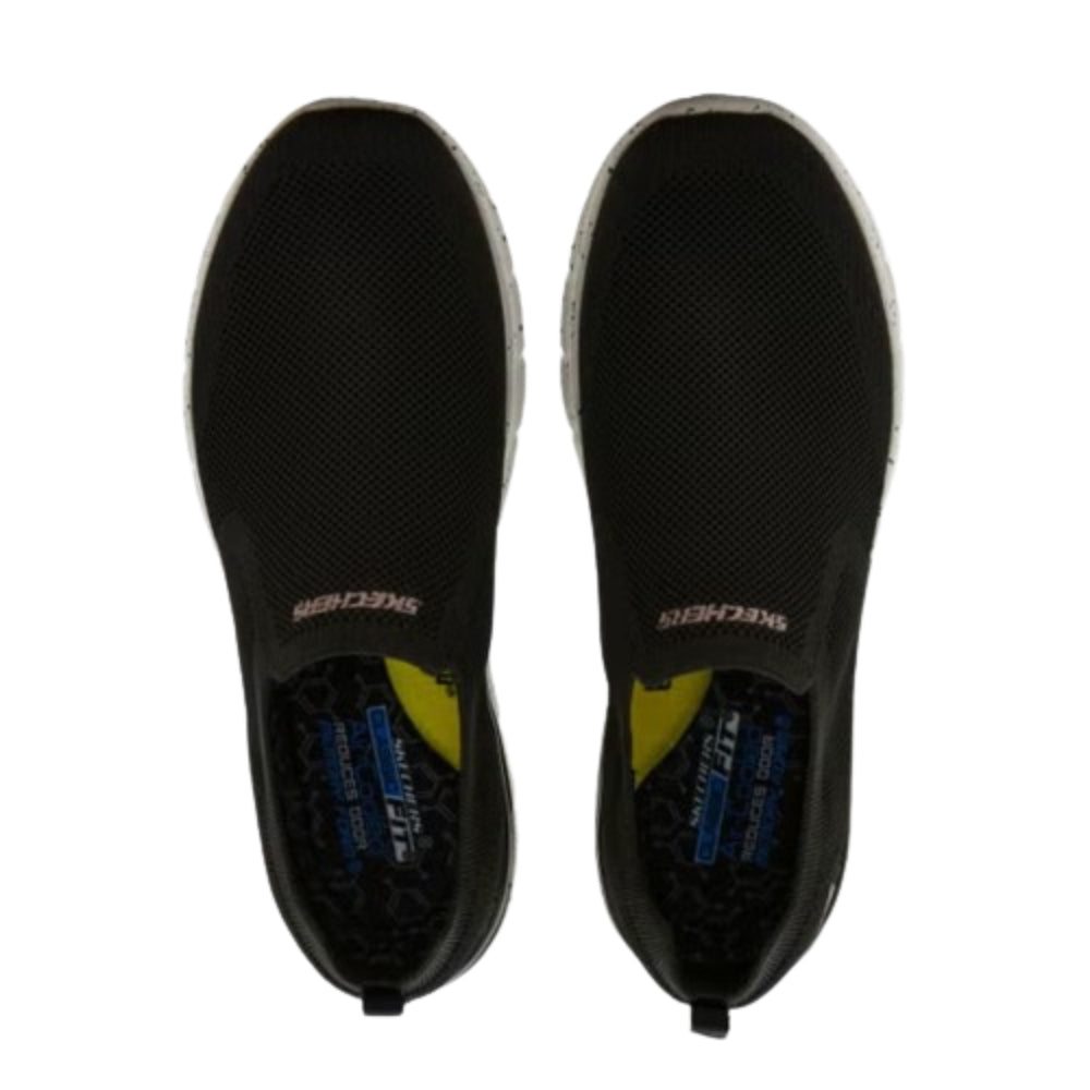 skechers best slip-on black running shoe