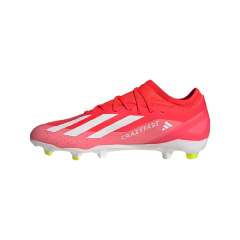 Adidas Unisex X Crazyfast League Firm Ground Football Shoe (Solar Red/Cloud White/Yellow)