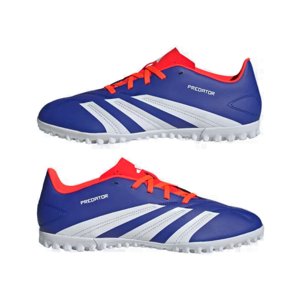 Adidas Unisex Perdator Club Turf Football Shoe (Lucid Blue/White/Solar Red)