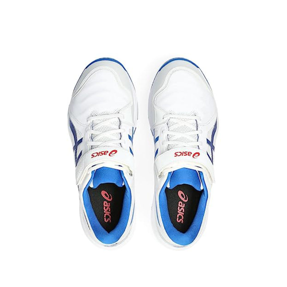 ASICS Men's Speed Menace FF Cricket Shoe (White/Tuna Blue)
