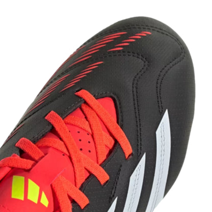 Adidas Predator Club Flexible Ground Football Shoe (Core Black/Cloud White/Solar Red)