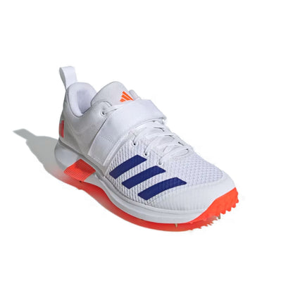 Adidas Men's Adipower Vector 20 Cricket Shoe (White/Blue/Red)