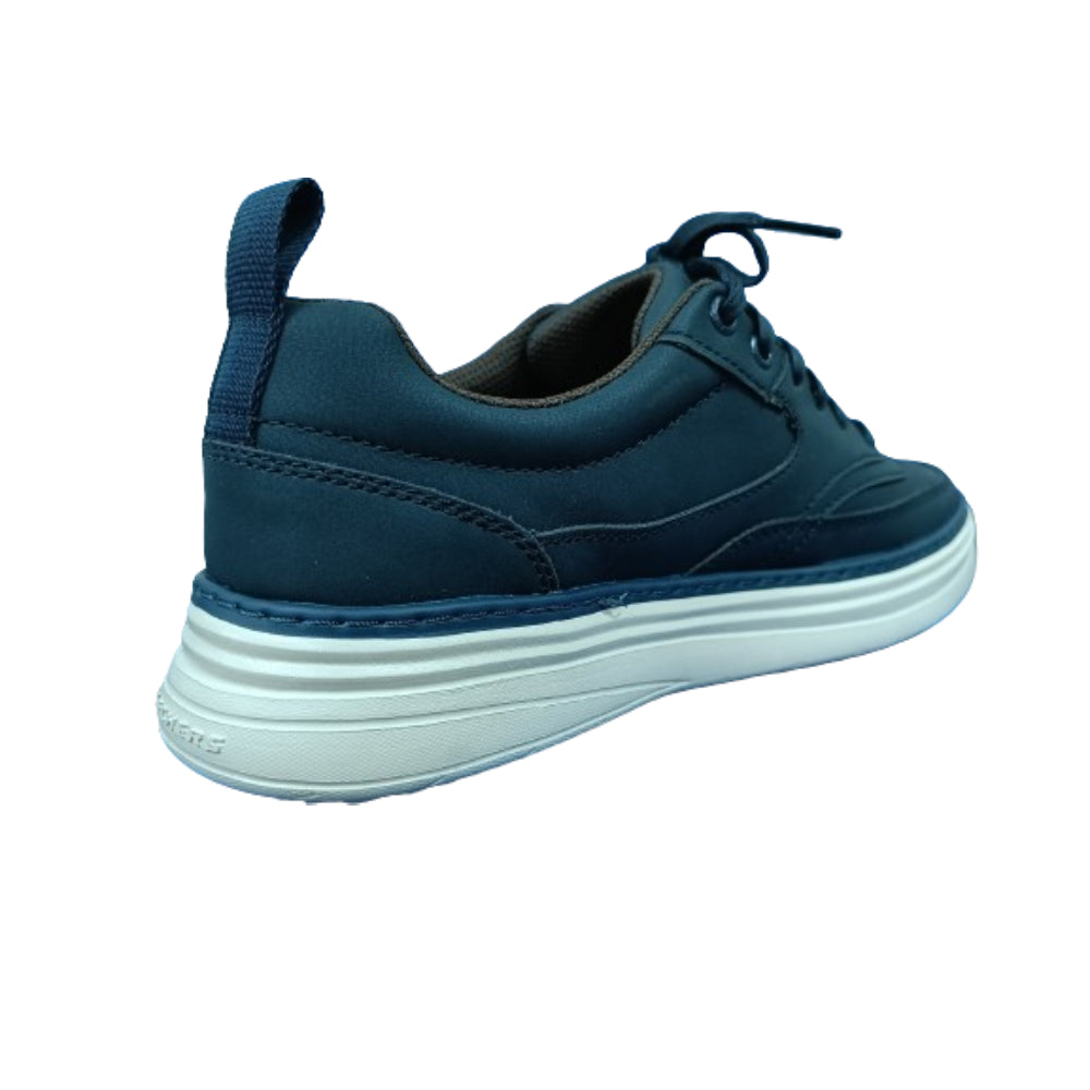 Top Brand SKECHERS Men Hyland Lars Navy Casual Shoes