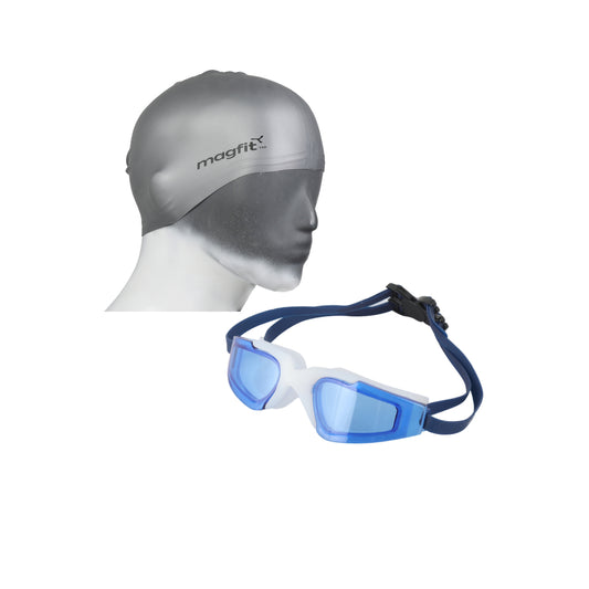 Most Recommended MagFit  Max Swimming Goggle &  Plain Silicone Swimming Cap