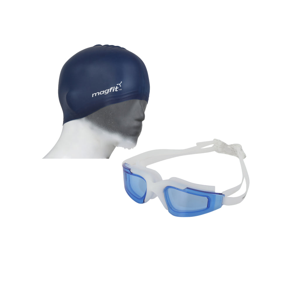 Top quality MagFit  Max Swimming Goggle &  Plain Silicone Swimming Cap