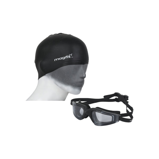 Latest Brand MagFit  Max Swimming Goggle &  Plain Silicone Swimming Cap