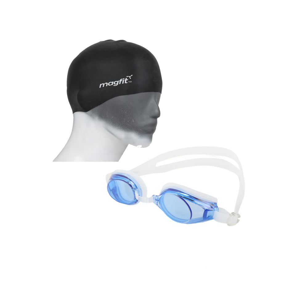 Top Grade MagFit  Pro Swimming Goggle & Long Hair Swimming  Cap