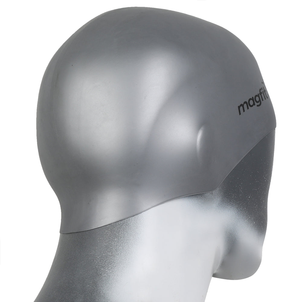 2024 best MagFit Long Hair Swimming Cap (Silver)