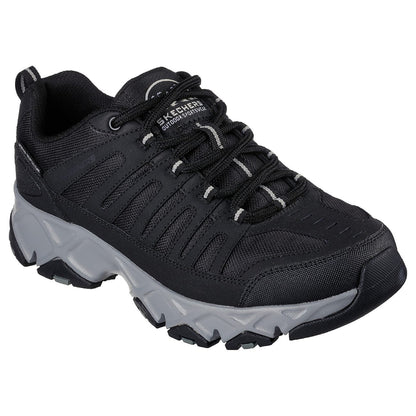 SKECHERS Men's Crossbar Stilholt Running Shoe (Black/Gray)