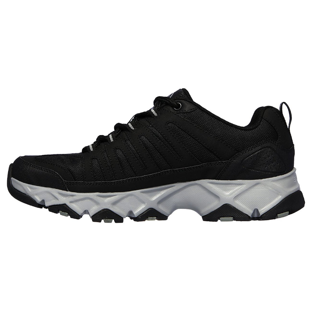 SKECHERS Men's Crossbar Stilholt Running Shoe (Black/Gray)