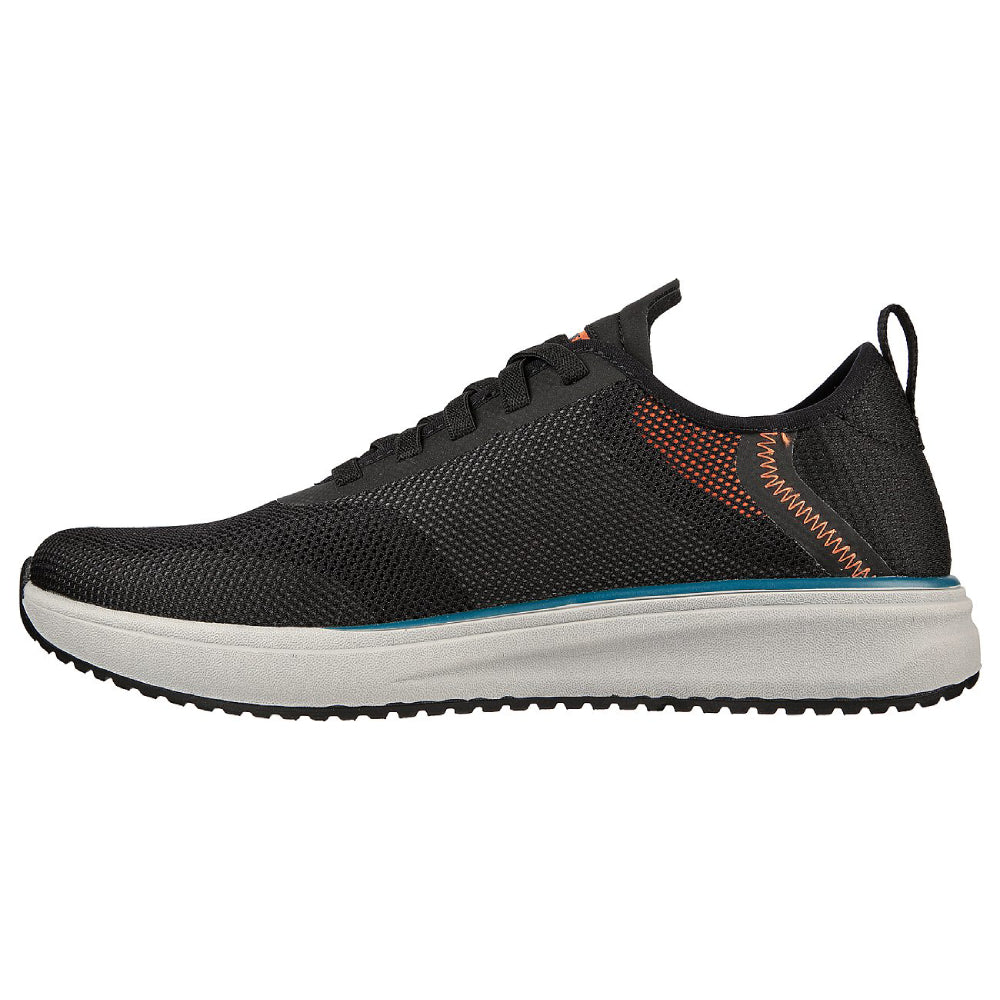 skechers vegan material crowder destino black running shoe