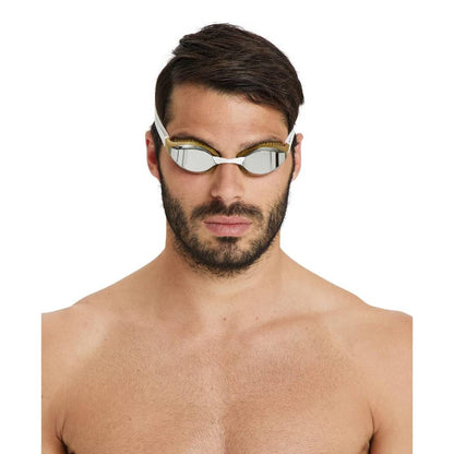 ARENA Adult Air Speed Mirror Swimming Goggle (Silver/Gold)