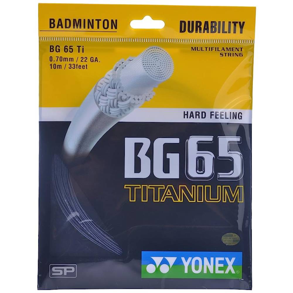 YONEX BG 65 Titanium Badminton String (Black)