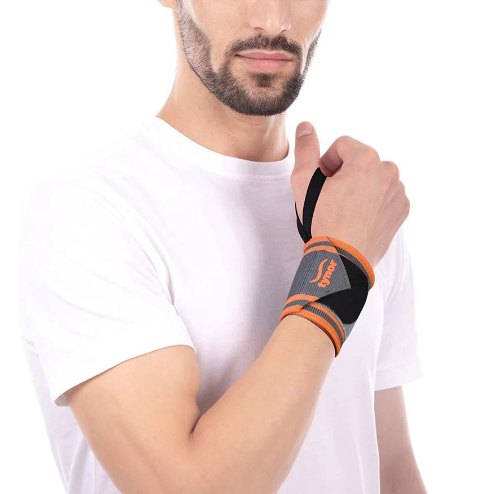 TYNOR Wrist Wrap With Thumb Loop (Orange)