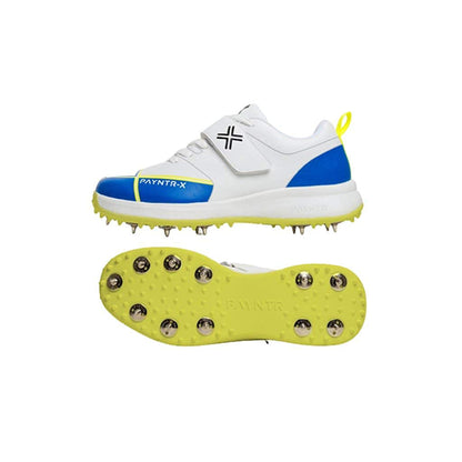 2024 PAYNTR Men Bowling Spike White Cricket Shoe