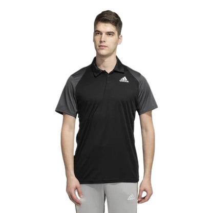 Adidas Men's Club Polo Shirt (Black/Grey Six/White)