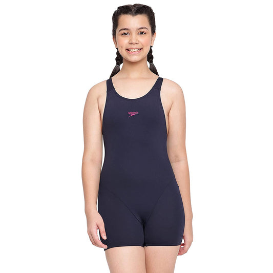 Speedo Girl's Essentials Endurance+ Legsuit (True Navy/Berry)