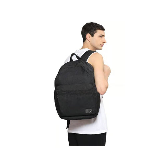 asics latest small logo black backpack