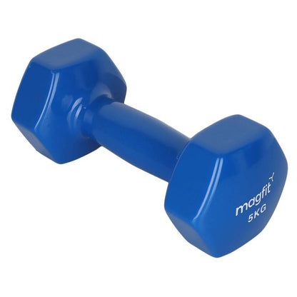 2024 best Recommended  MagFit Vinyl Dumbell (5kg) (Blue)