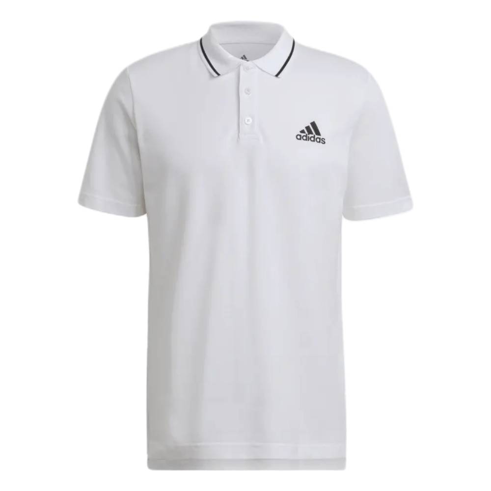 Adidas Men's Aeroready Essential Pique Polo Shirt (White/Black)