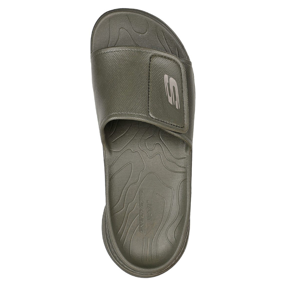 SKECHERS Men s Arch Fit Foamies Fee Slide Olive