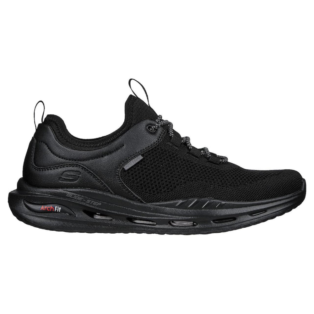 SKECHERS Men's Arch Fit Orvan Per Running Shoe (Black)