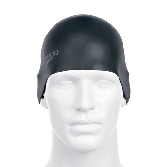 Speedo Moulded Silicon Swimming Cap (Black)