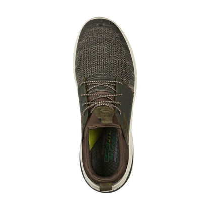 SKECHERS Men's Delson 3.0 Cicada Running Shoe (Olive)