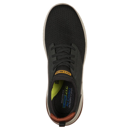 SKECHERS Men's Delson 3.0 Mooney Running Shoe (Black)