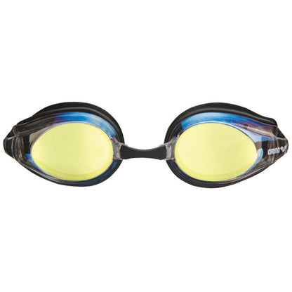 ARENA Adult Tracks Mirror Swimming Goggle (Gold/Black/Black)