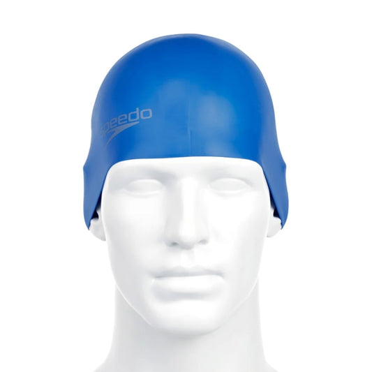 Speedo Moulded Silicon Swimming Cap (Blue)