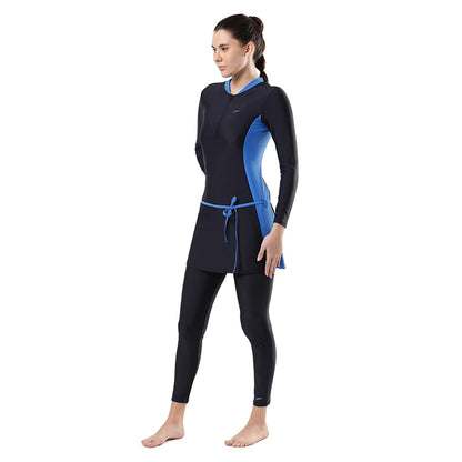 Speedo Women's 2Pc Full Body Suit (True Navy/Bondi Blue)