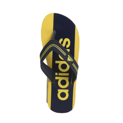 Adidas Men's Glossate Slipper (Collegiate Navy/Bright Yellow)