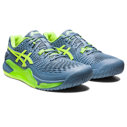 asics Gel-Resolution 9 new tennis Steel Blue,Hazard Green Shoes