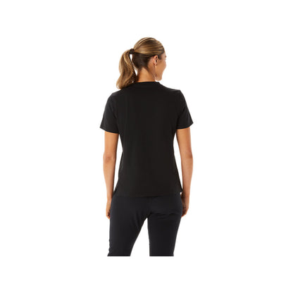 asics best women logo graphic black top