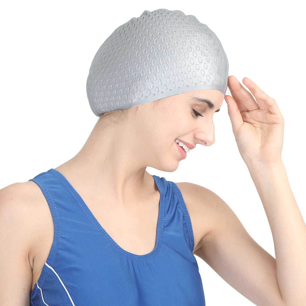 2024 latest MagFit Bubble Swimming Cap (Silver)