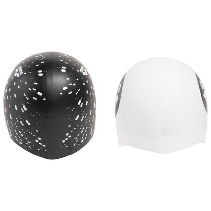 ARENA Adult Reversible Swimming Cap (Black/White Dots)