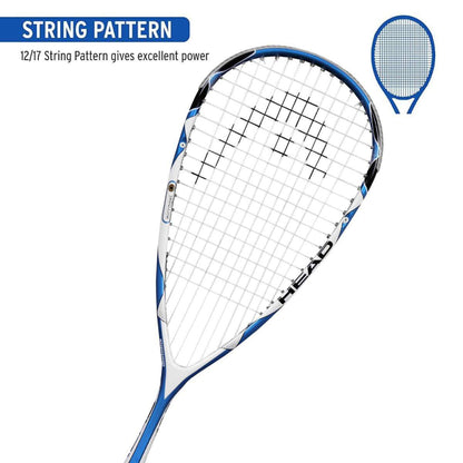 Head Microgel 125 Squash Racquet (Navy Blue/White)